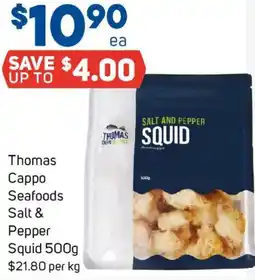 Foodland Thomas cappo seafoods salt & pepper squid offer
