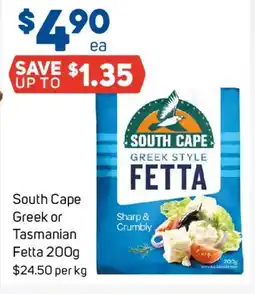 Foodland South cape greek or tasmanian fetta offer