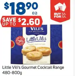 Foodland Little vili's gourmet cocktail range offer