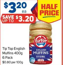 Foodland Tip top english muffins offer