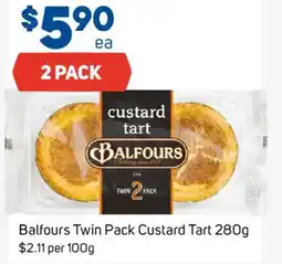 Foodland Balfours twin pack custard tart offer
