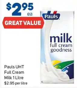 Foodland Pauls uht full cream milk offer