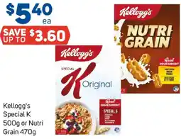 Foodland Kellogg's special k or nutri offer