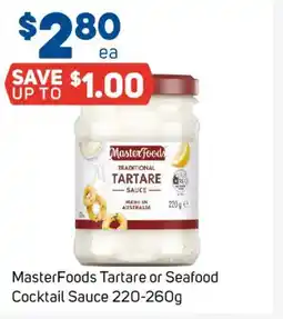 Foodland Masterfoods tartare or seafood cocktail sauce offer