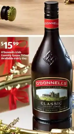 ALDI O'Donnells Irish Country Cream offer