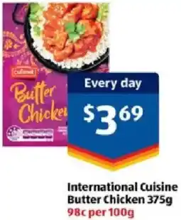 ALDI International Cuisine Butter Chicken offer