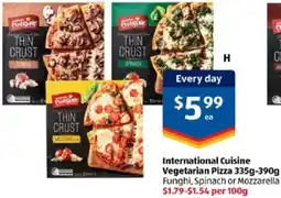 ALDI International Cuisine Vegetarian Pizza offer