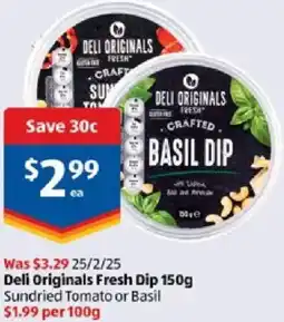 ALDI Deli Originals Fresh Dip offer