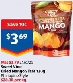ALDI Sweet Vine Dried Mango Slices offer