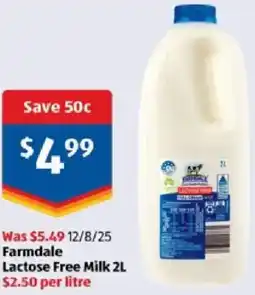 ALDI Farmdale Lactose Free Milk offer