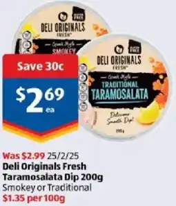 ALDI Deli Originals Fresh Taramosalata Dip offer