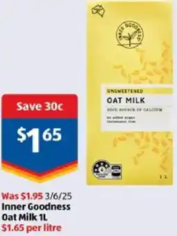 ALDI Inner Goodness Oat Milk offer