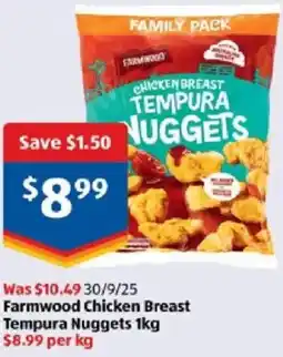 ALDI Farmwood Chicken Breast Tempura Nuggets offer