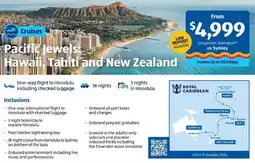 ALDI Cruises Transpacific Pacific Jewels: Hawaii, Tahiti and New Zealand offer