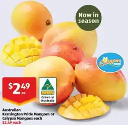 ALDI Australian Kensington Pride Mangoes or Calypso Mangoes offer
