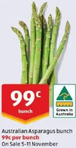 ALDI Australian Asparagus bunch offer
