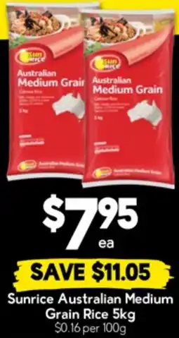 Drakes Sunrice Australian Medium Grain Rice offer