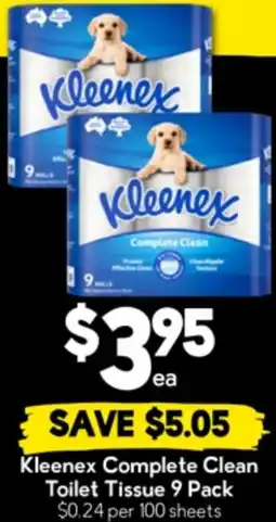 Drakes Kleenex Complete Clean Toilet Tissue offer