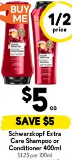 Drakes Schwarzkopf Extra Care Shampoo or Conditioner offer