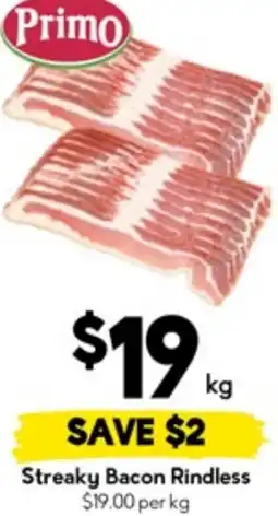 Drakes Streaky Bacon Rindless offer