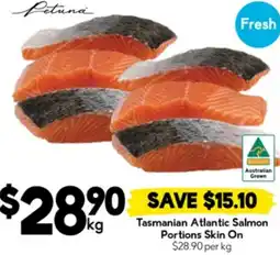 Drakes Tasmanian Atlantic Salmon Portions Skin On offer