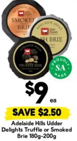 Drakes Adelaide Hills Udder Delights Truffle or Smoked Brie offer