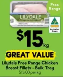 Drakes Lilydale Free Range Chicken Breast Fillets - Bulk Tray offer