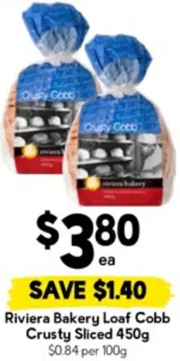 Drakes Riviera Bakery Loaf Cobb Crusty Sliced offer