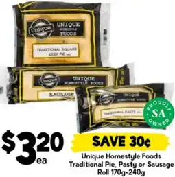 Drakes Unique Homestyle Foods Traditional Pie, Pasty or Sausage Roll offer