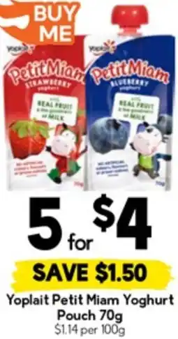 Drakes Yoplait Petit Miam Yoghurt Pouch offer