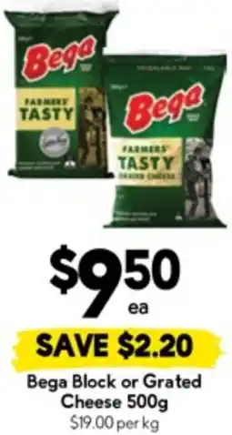 Drakes Bega Block or Grated Cheese offer