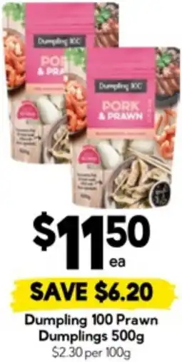 Drakes Dumpling 100 Prawn Dumplings offer