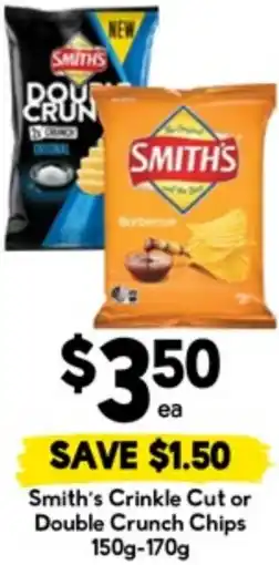Drakes Smith's Crinkle Cut or Double Crunch Chips offer