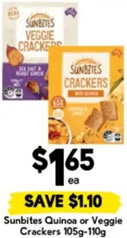 Drakes Sunbites Quinoa or Veggie Crackers offer