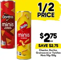 Drakes Cheetos, Doritos, Grainwaves or Twisties Minis offer