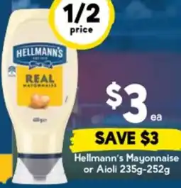 Drakes Hellmann's Mayonnaise or Aioli offer