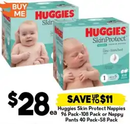 Drakes Huggies Skin Protect Nappies or Nappy Pants offer