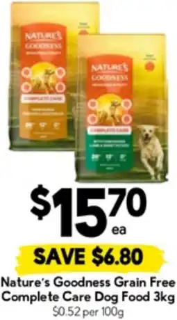 Drakes Nature's Goodness Grain Free Complete Care Dog Food offer