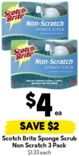 Drakes Scotch Brite Sponge Scrub Non Scratch offer