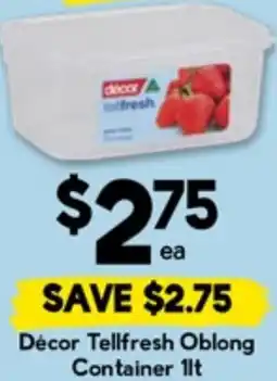 Drakes Décor Tellfresh Oblong Container offer