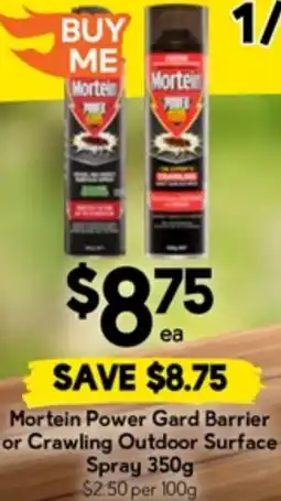 Drakes Mortein Power Gard Barrier or Crawling Outdoor Surface Spray offer