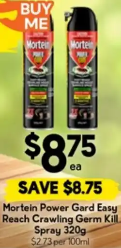 Drakes Mortein Power Gard Easy Reach Crawling Germ Kill Spray offer