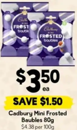 Drakes Cadbury Mini Frosted Baubles offer