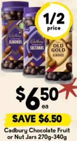 Drakes Cadbury Chocolate Fruit or Nut Jars offer