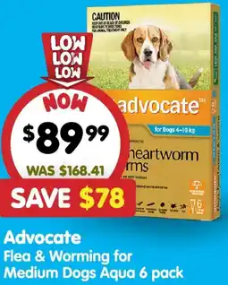 PetO Advocate Flea & Worming for Medium Dogs Aqua offer