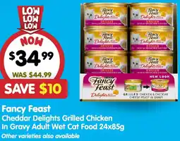 PetO Funcy Feast Cheddar Delights Grilled Chicken In Gravy Adult Wet Cat Food offer