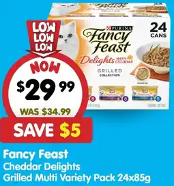 PetO Fancy Feast Cheddar Delights Grilled Multi Variety Pack offer