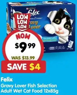 PetO Felix Gravy Lover Fish Selection Adult Wet Cat Food offer