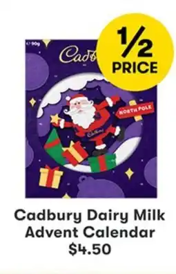 BIG W Cadbury dairy milk advent calendar offer