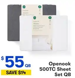 BIG W Openook 500 tc sheet set qb offer